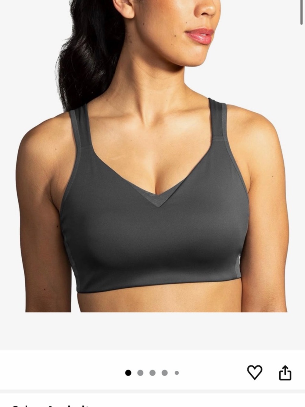 Set of TWO Brooks Drive convertible bras in Asphalt gray